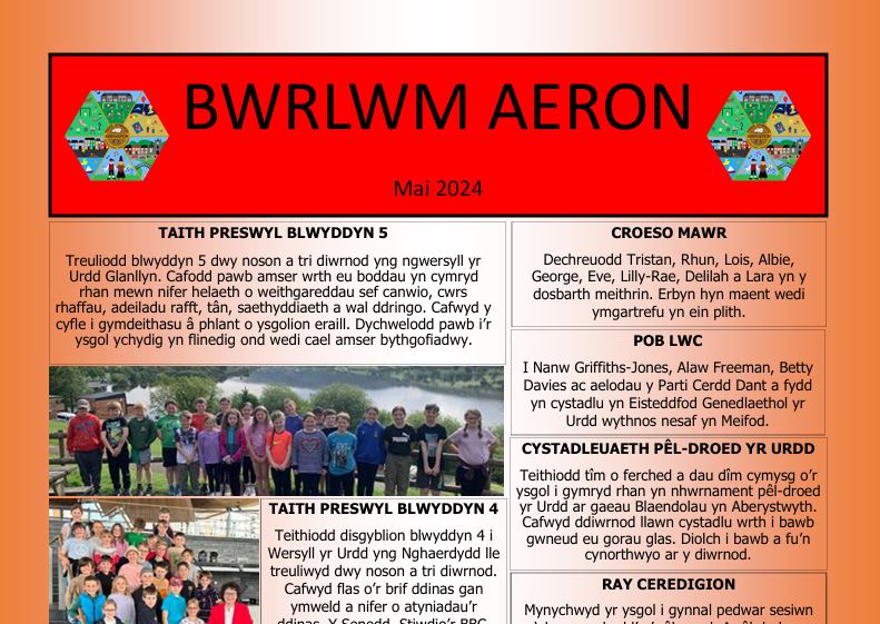 Bwrlwm Aeron Mai 2024